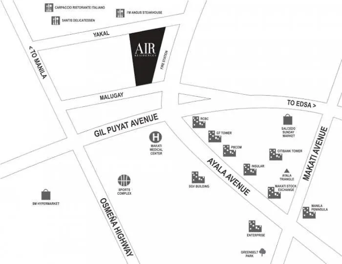 Air Residences Makati location